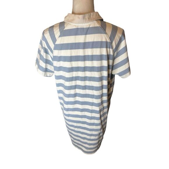 Toad And Co Cotton Striped Polo Dress Size Med Vacation - Picture 3 of 5